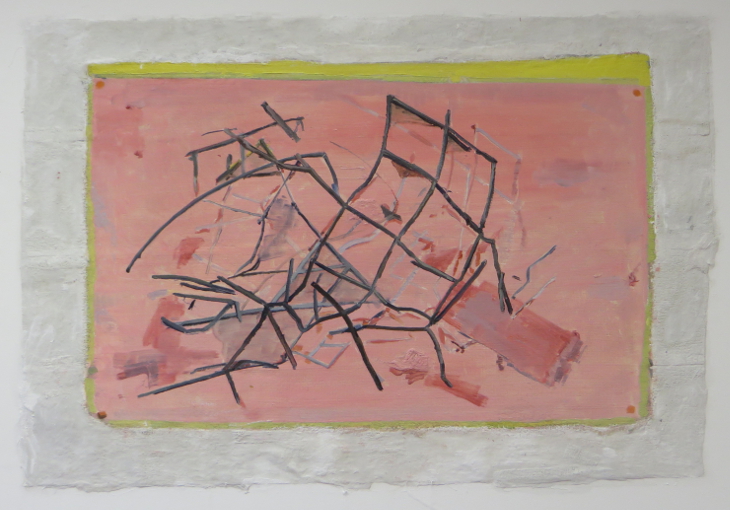 Broken Leadlights of your Father's Church, Oil on Gesso on Plaster Bandages,2016